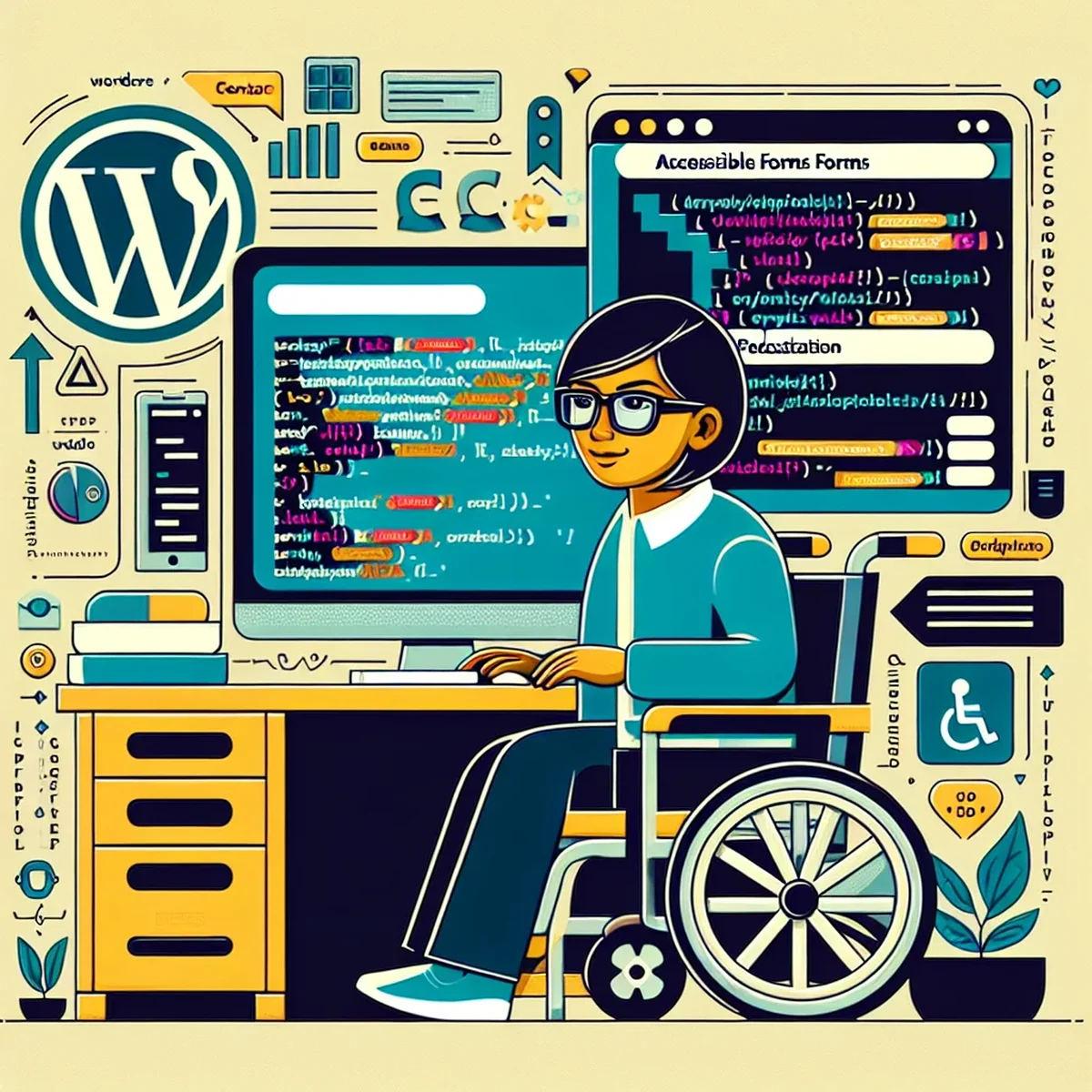 A visually appealing WordPress form designed for accessibility