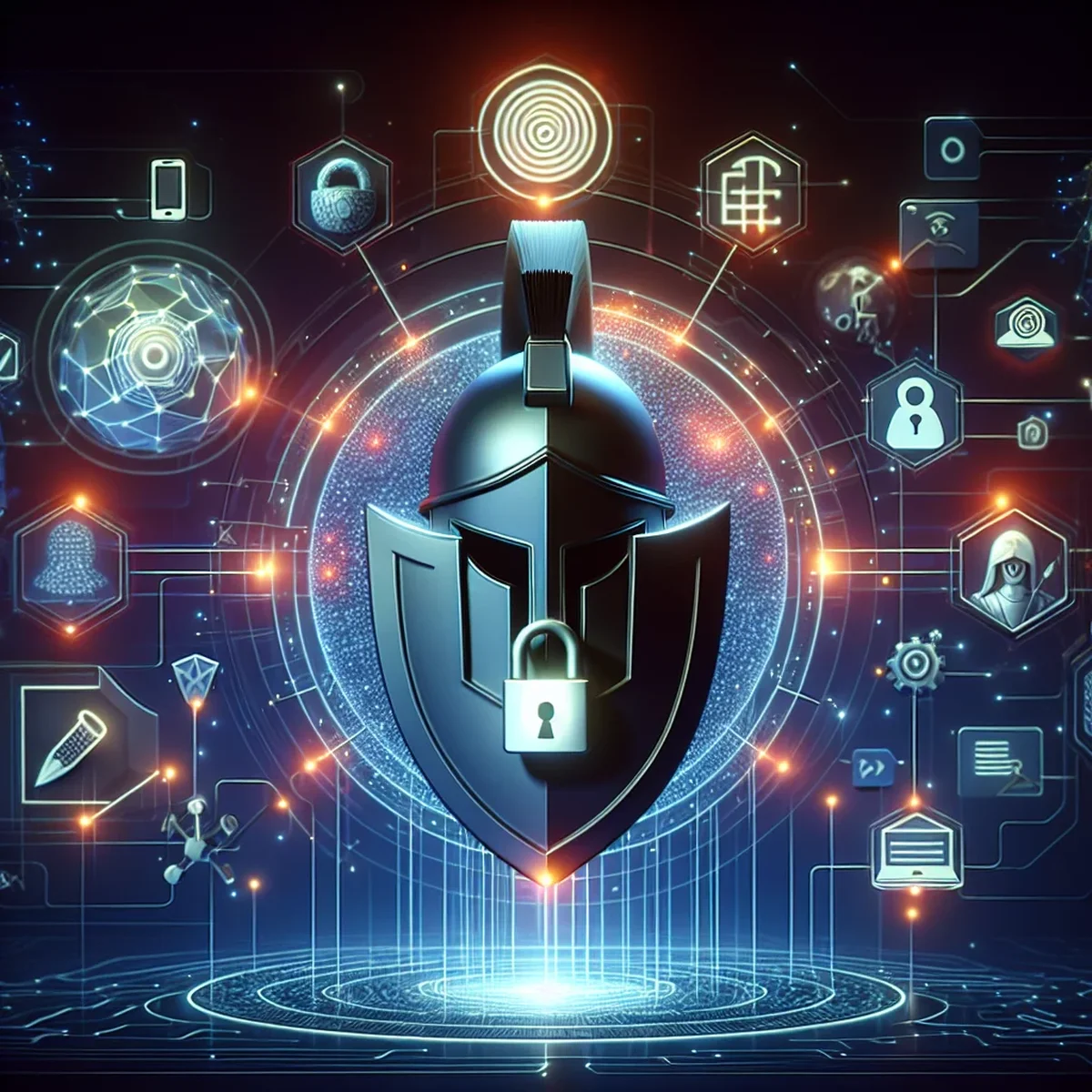 A digital security shield symbolizing AJAX requests protection in WordPress