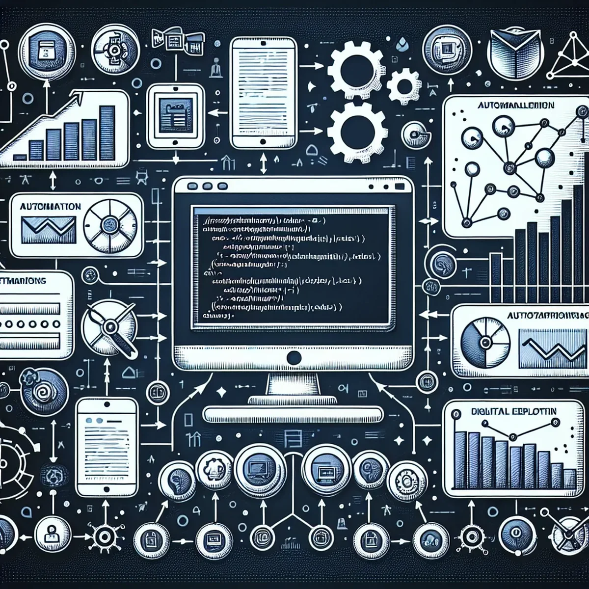 Illustration of automated deployment process using GitHub Actions for WordPress