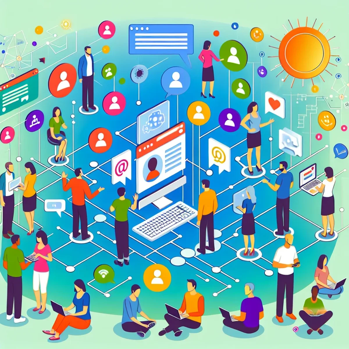 A vibrant online community interacting through a BuddyPress platform
