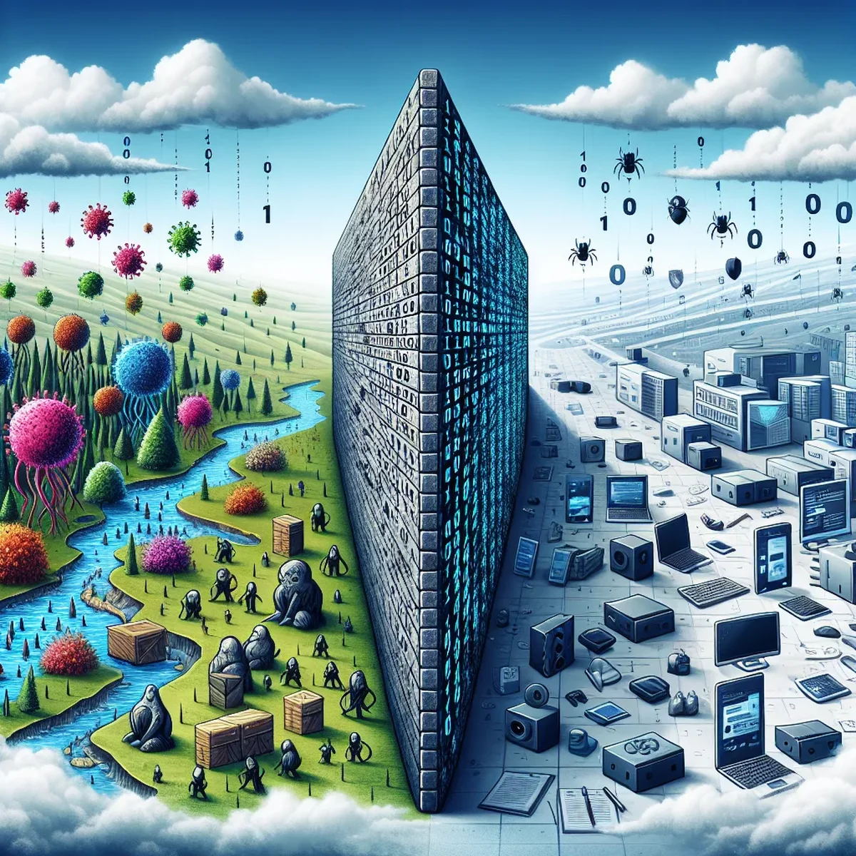 Illustration of a secure website protected by Cloudflare