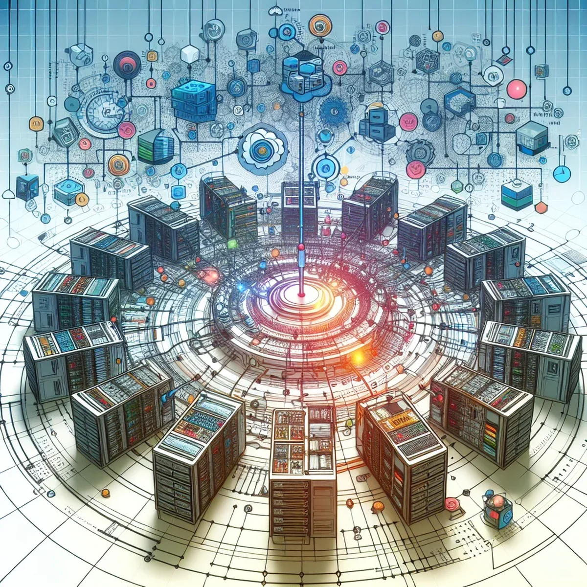 Illustration of database sharding process