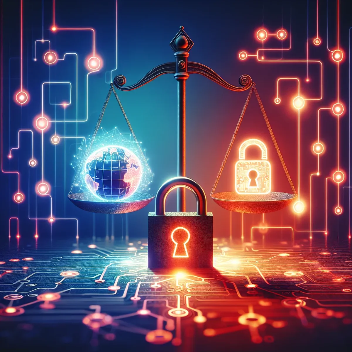 Conceptual image of digital rights management in media