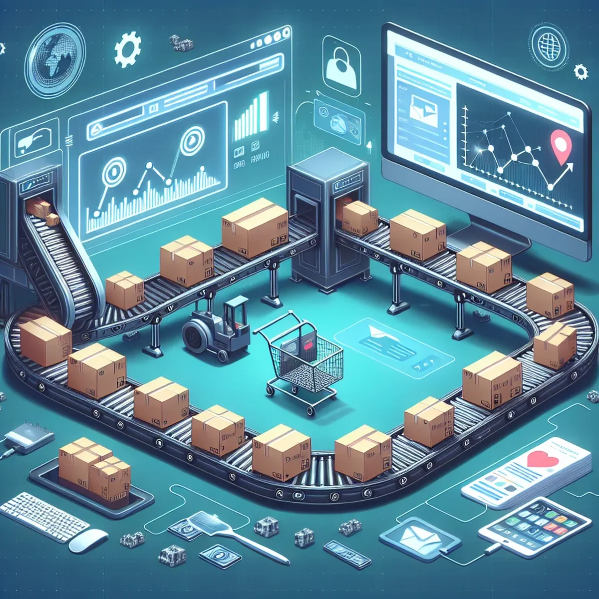 A dashboard showing automation metrics and statistics for a dropshipping business