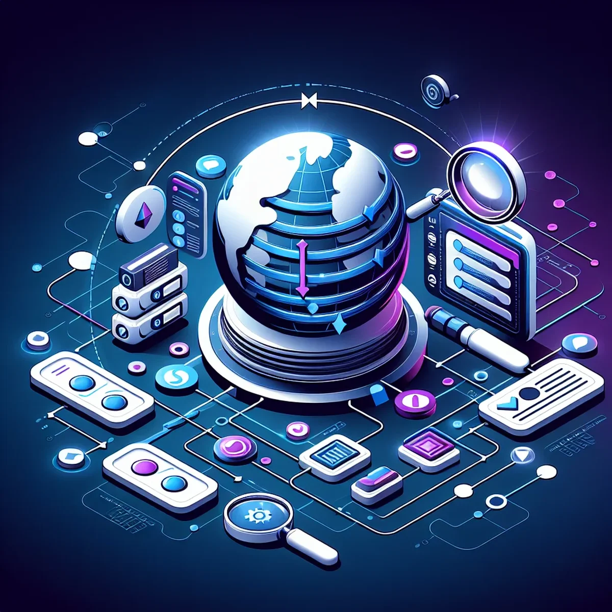 Illustrative graphic of Modernizr working within a WordPress site