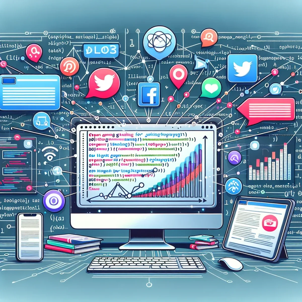 Illustration of Open Graph Tags improving social media visibility