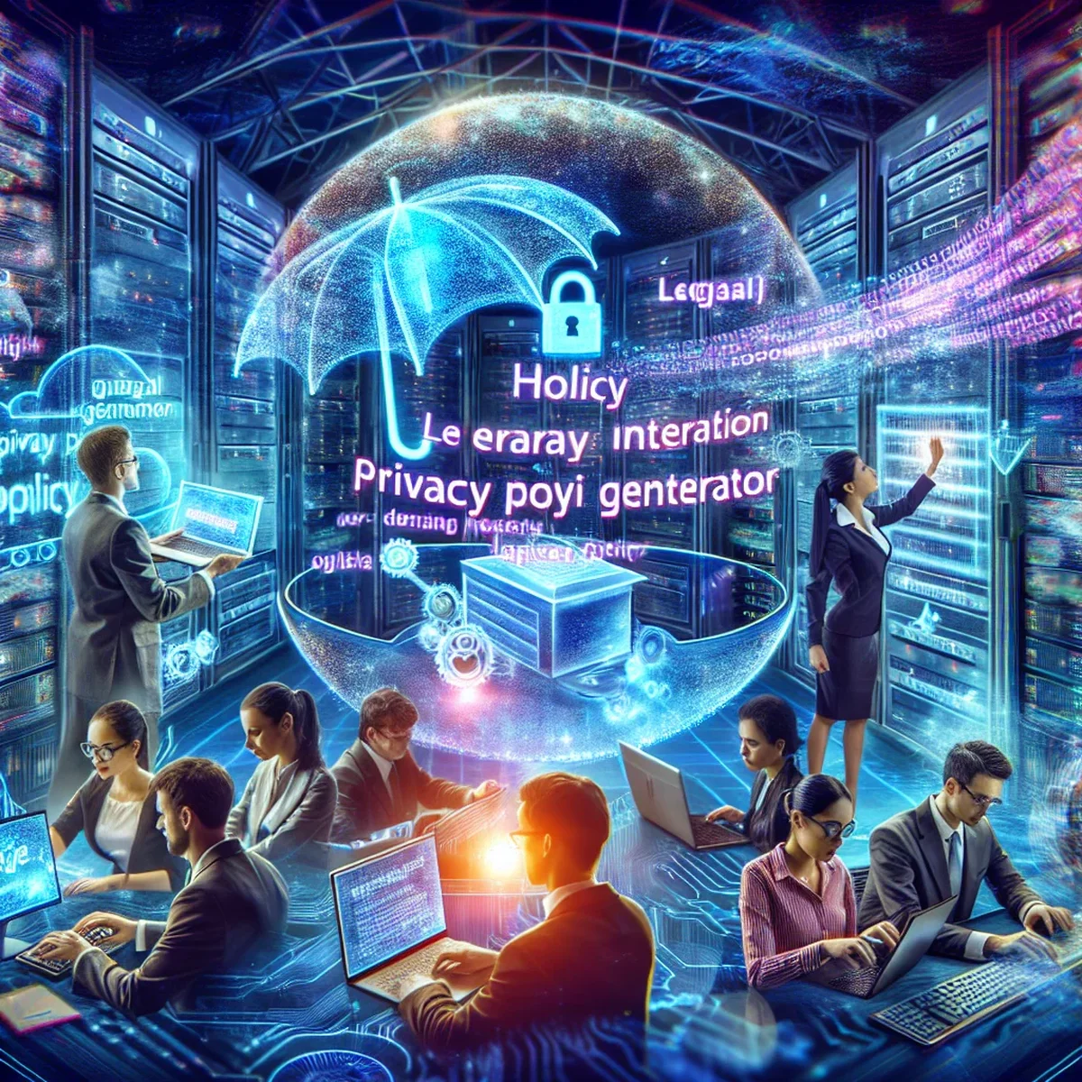 Screenshot of a WordPress privacy policy page generator tool