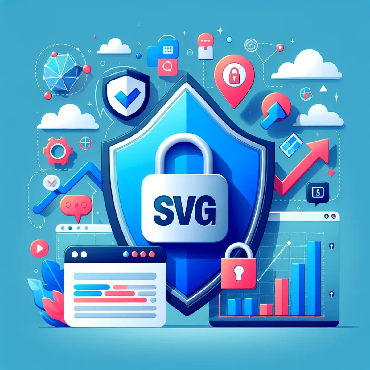 A secure SVG file upload demonstration on a WordPress site