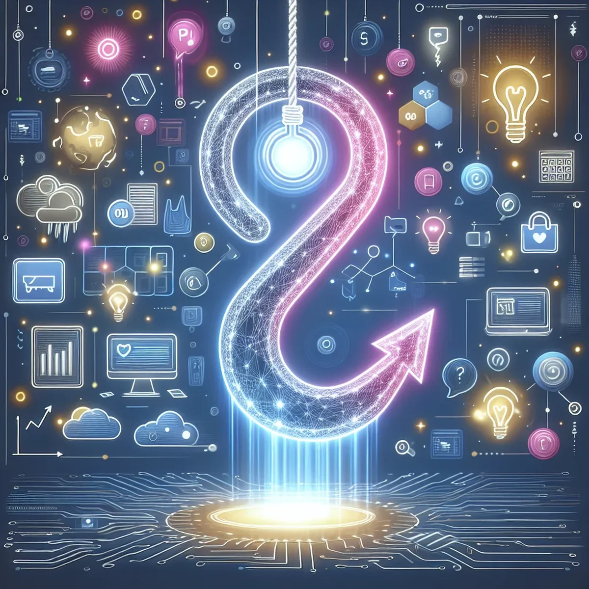 Illustration of a webhook connecting WooCommerce to other applications