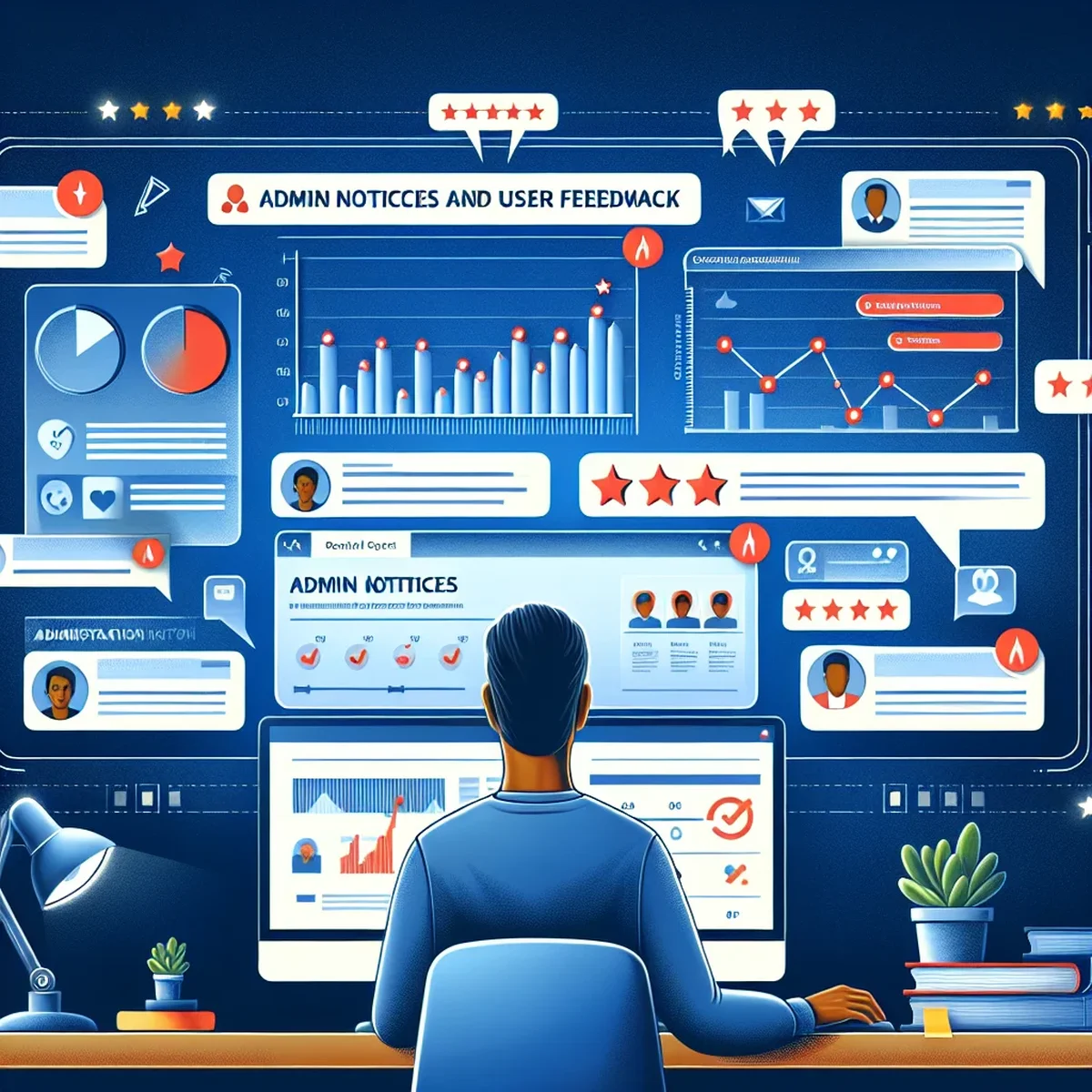 WordPress dashboard showing admin notices