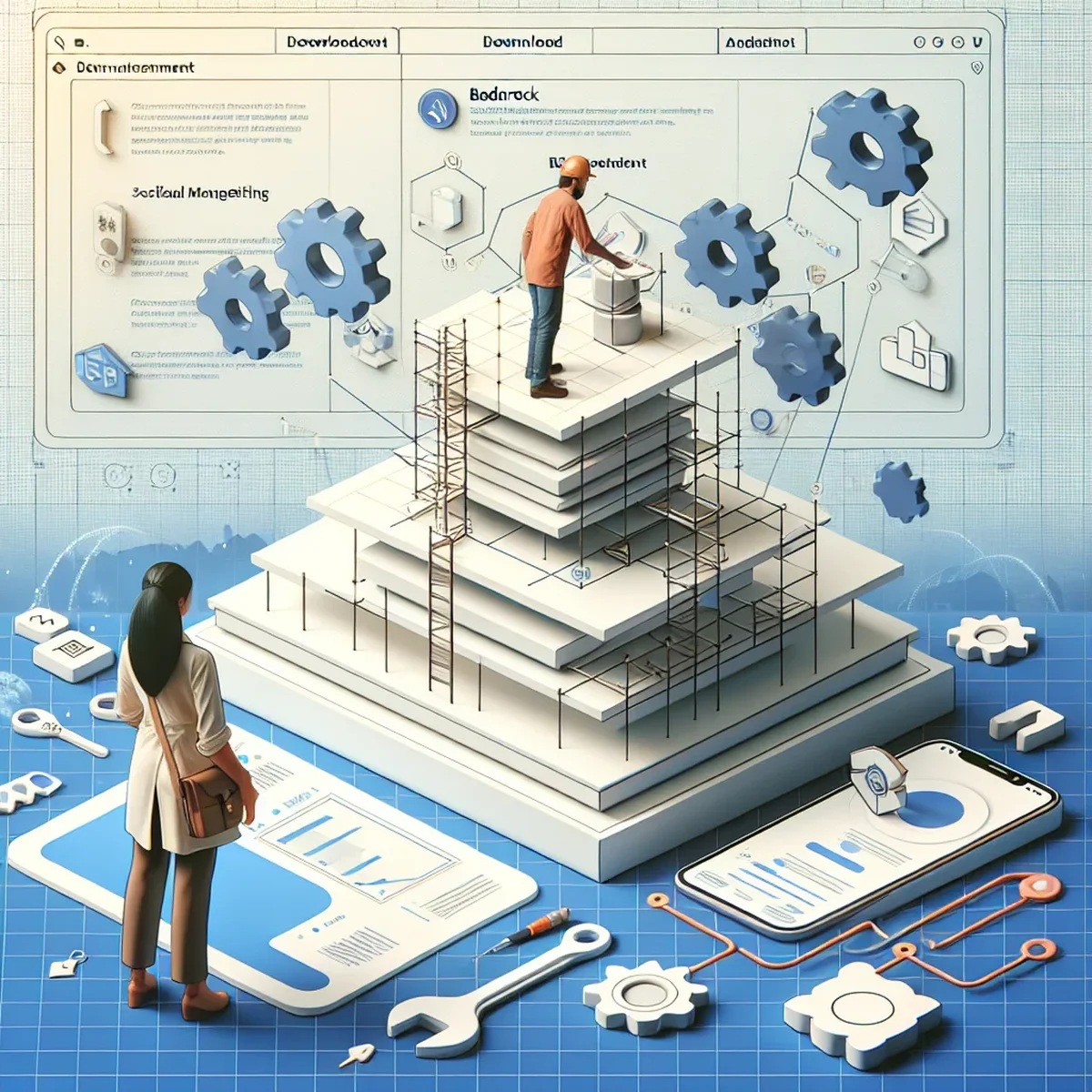 Illustrative chart showing Bedrock's role in WordPress dependency management