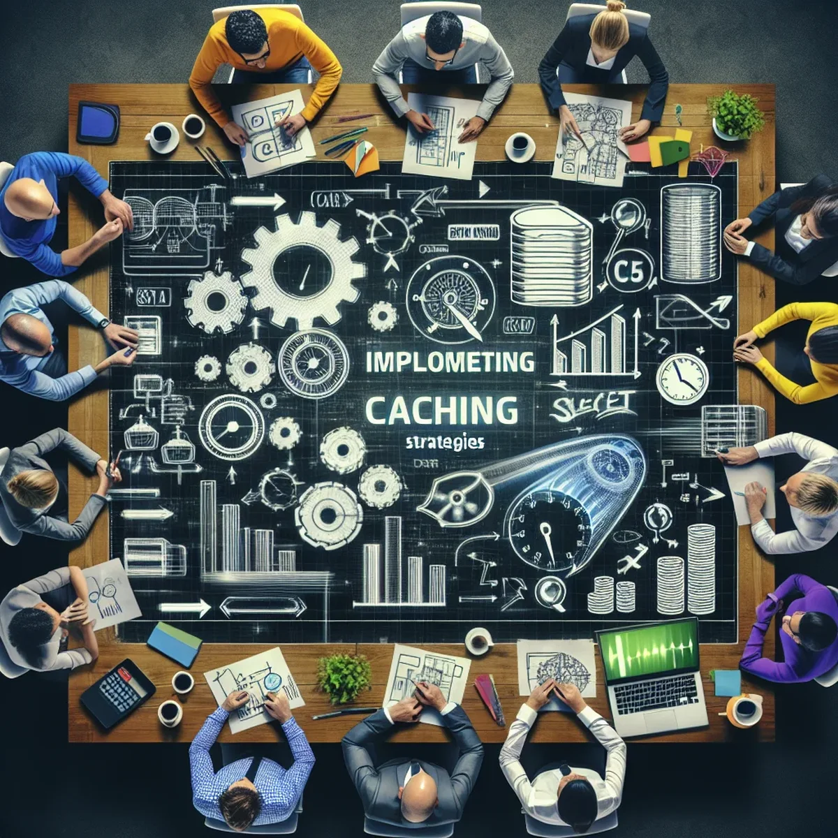 Illustration of a fast-loading WordPress website indicating successful caching