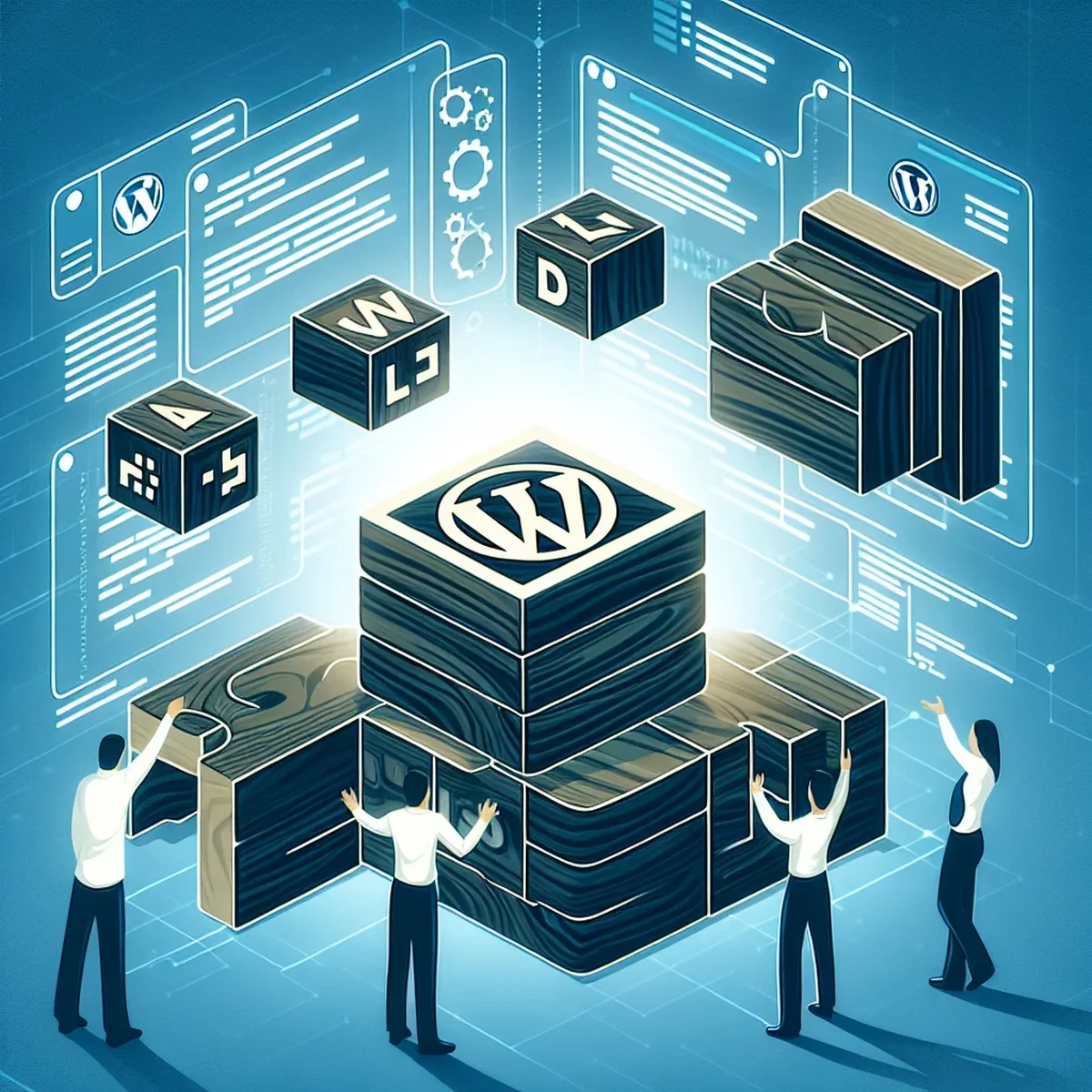 Screenshot of a WordPress dashboard utilizing reusable components