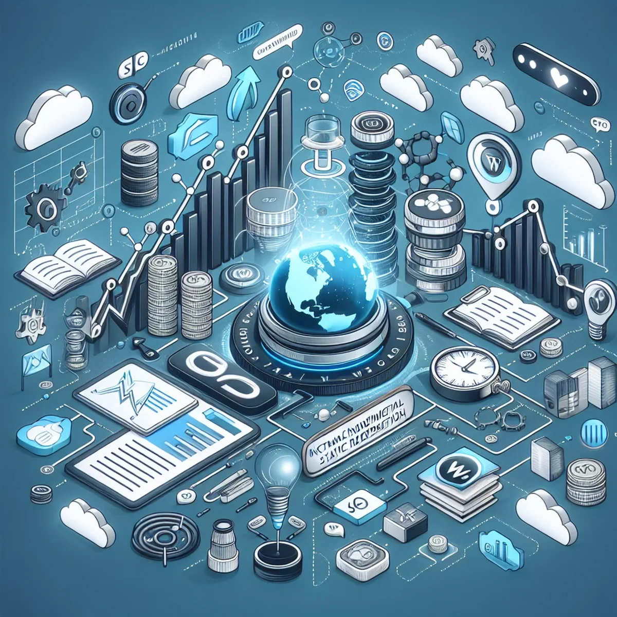 Illustration of a fast-loading WordPress website using ISR technology
