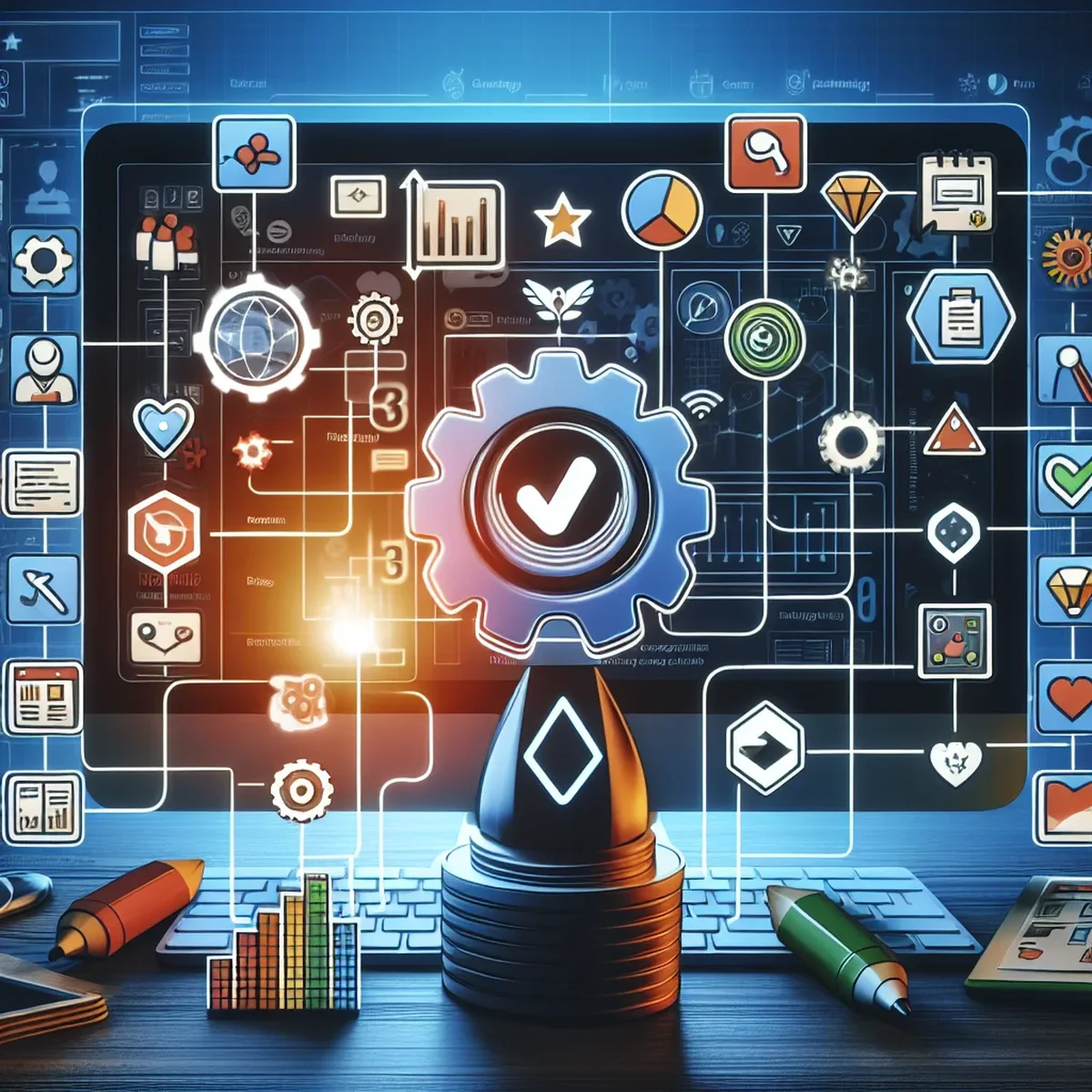Interactive game elements on a website powered by WordPress gamification plugins