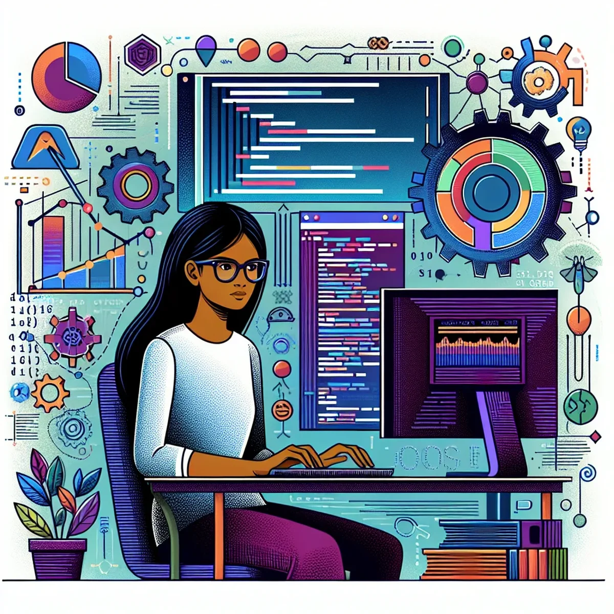 Illustration of WordPress blocks being tested with Jest