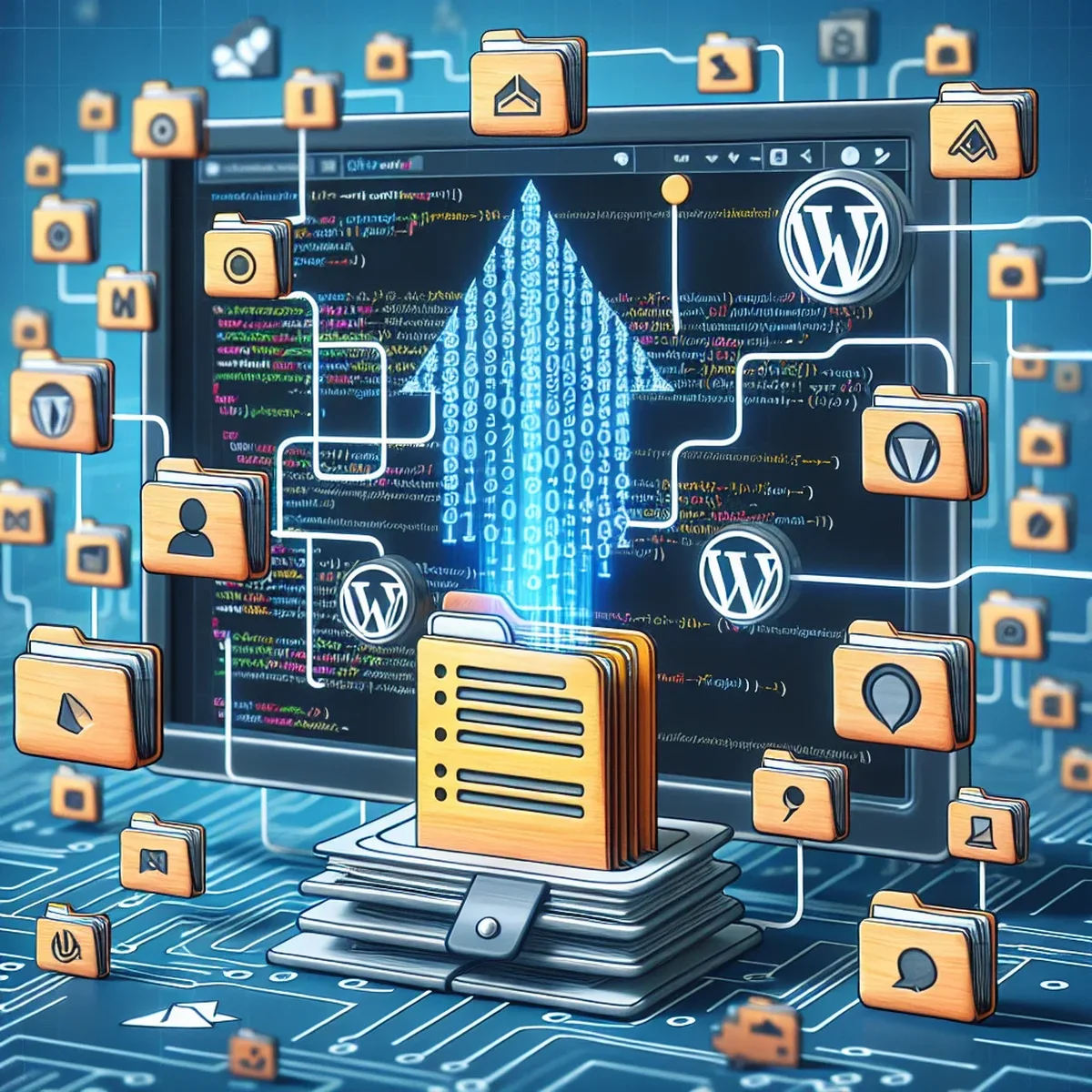 A detailed illustration of JSON data integration with WordPress