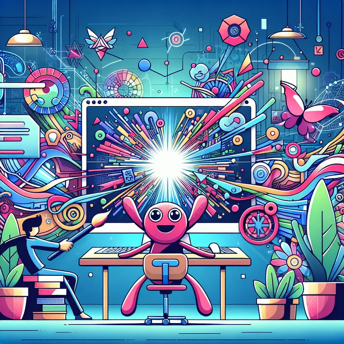 Illustrative example of Lottie animations on a WordPress site