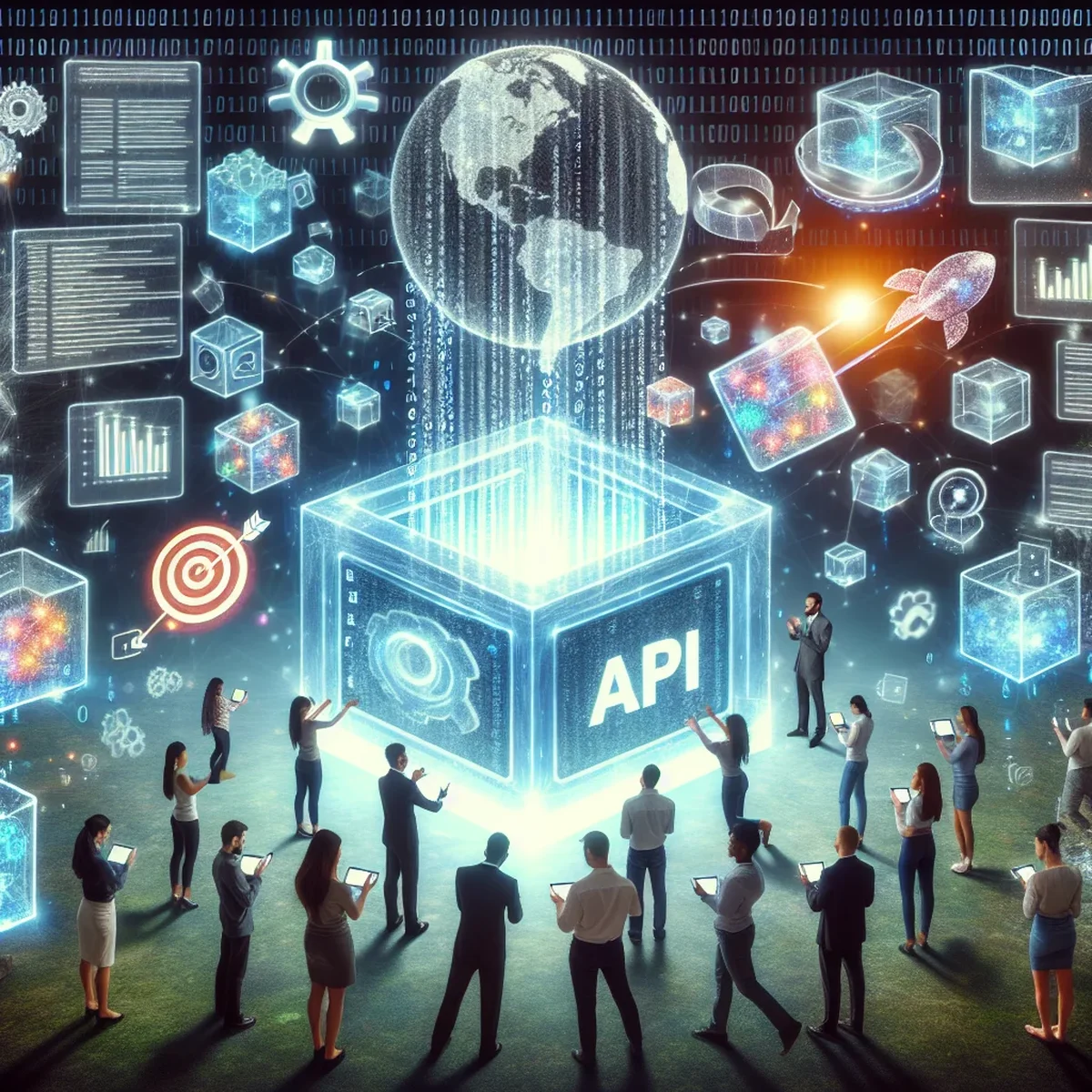 Illustrative image of data integration on a WordPress site