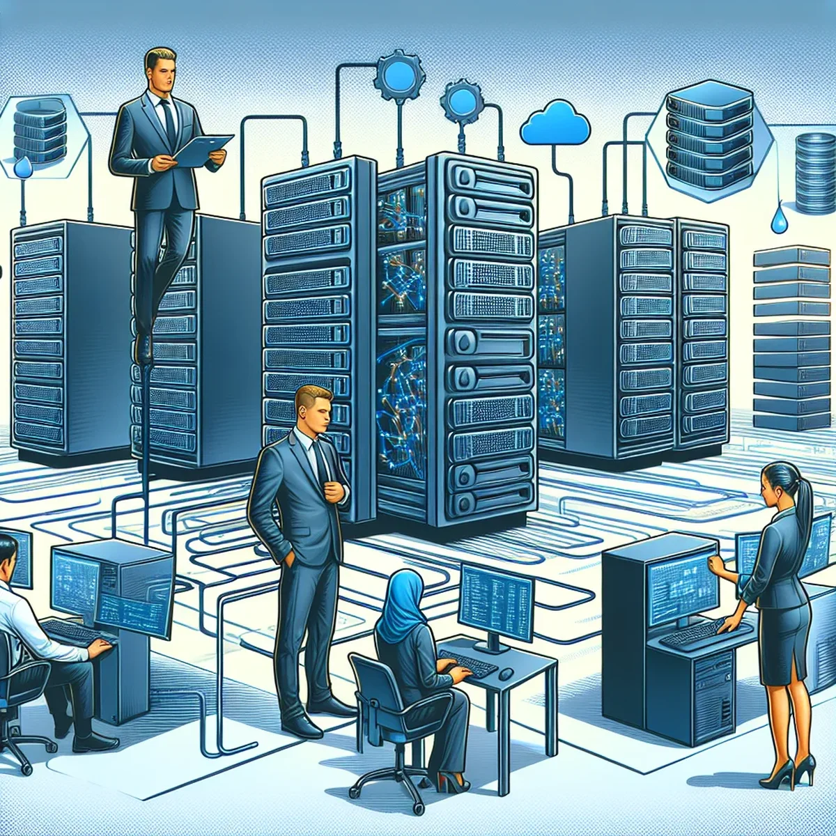 Illustration of a complex WordPress multisite database structure