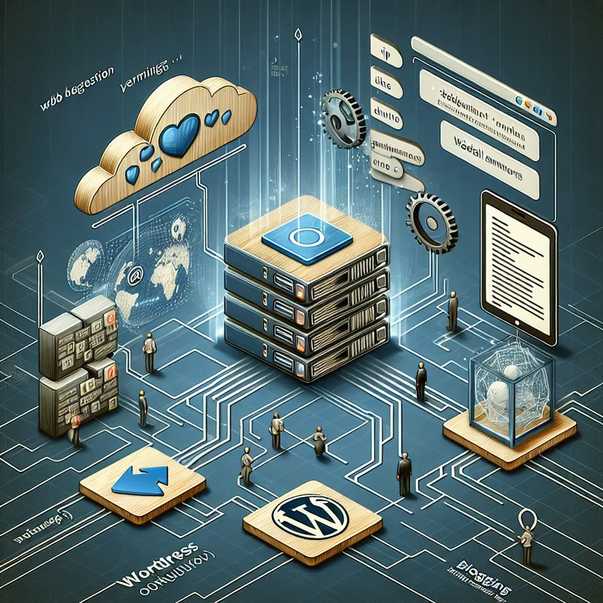 Illustrative diagram showing OAuth2 integration in a WordPress environment