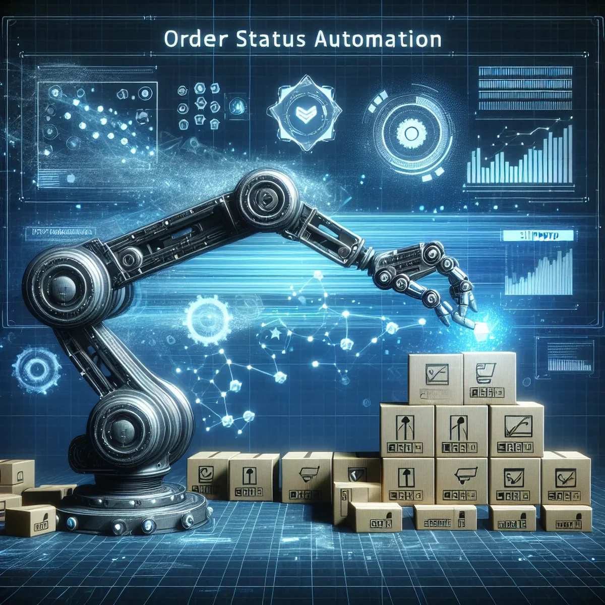 Illustration of automated order processing on a WordPress site