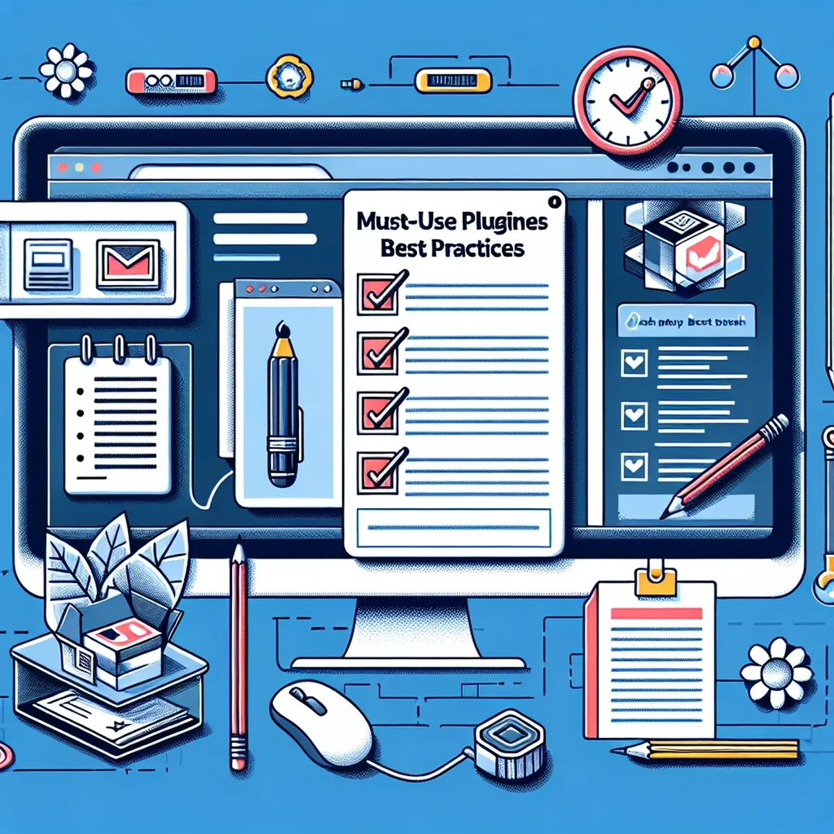 Illustration of various WordPress plugins working together