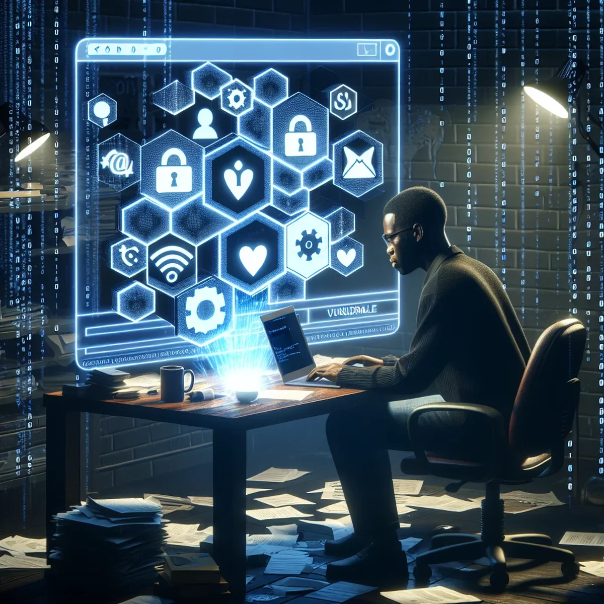 A digital security shield over a WordPress logo, symbolizing plugin security