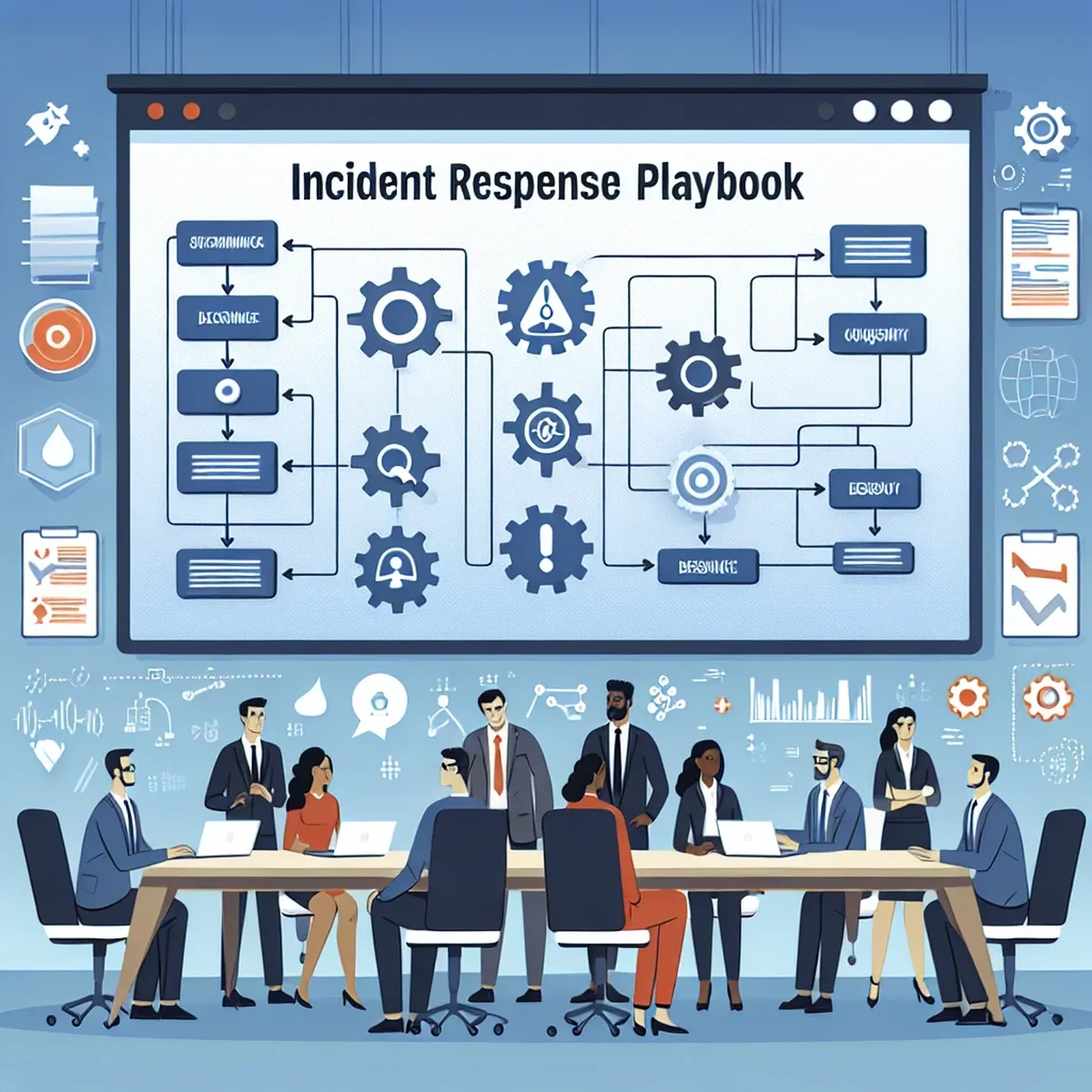 Diagram of an incident response playbook for WordPress