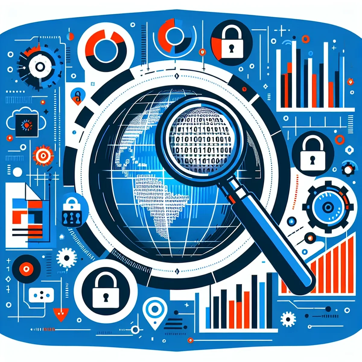 Illustration of a shield representing security over a WordPress logo