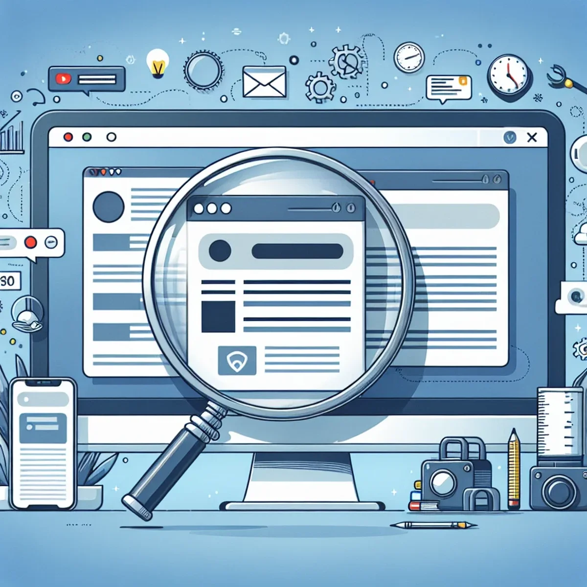 Illustration of WordPress SEO optimization process
