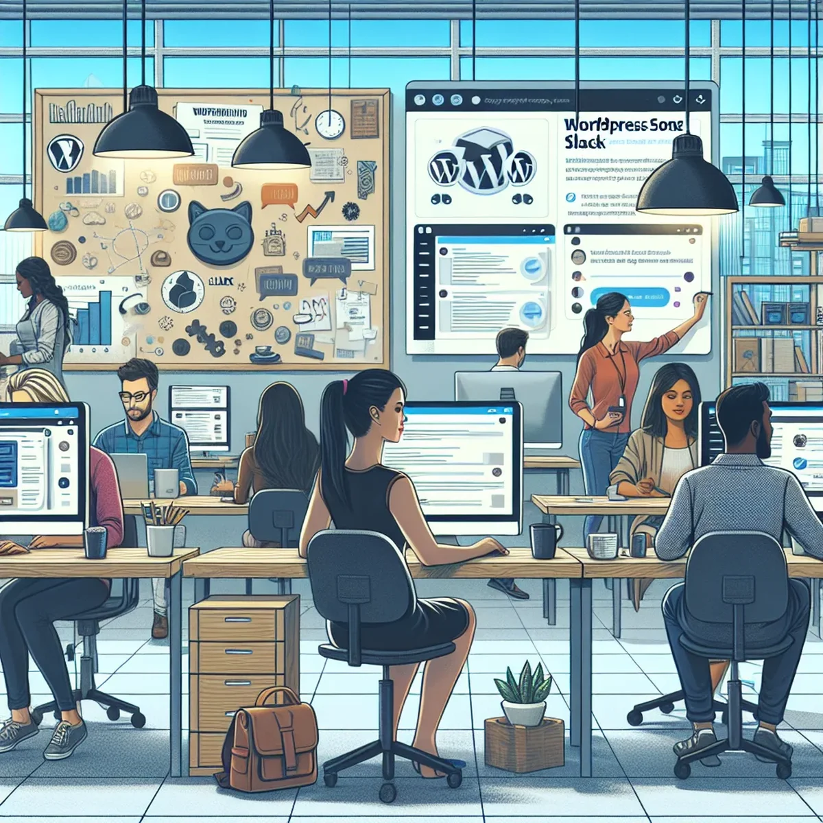 A group of professionals engaging in a WordPress Slack discussion