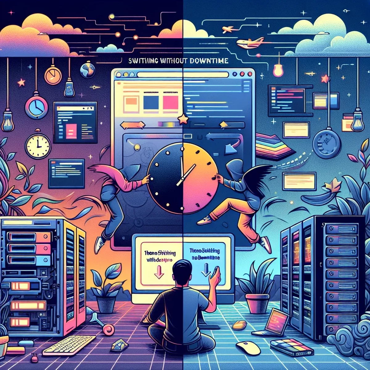 A developer viewing multiple WordPress themes on a computer screen